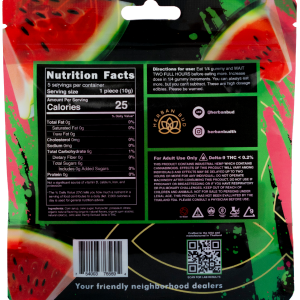 Delta-9 THC Gummies – 125mg ~ Watermelon