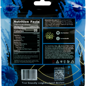 Delta-9 THC Gummies – 125mg ~ Blue Raspberry