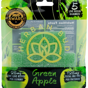 Delta-9 THC Gummies – 125mg ~ Green Apple