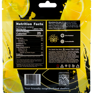 Delta-9 THC Gummies – 125mg ~ Lemon Drop
