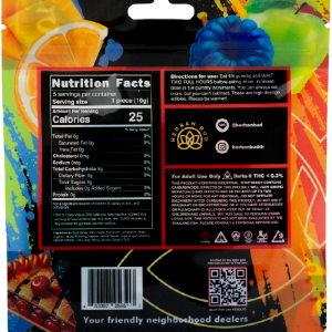 Delta-9 THC Gummies – 125mg ~ Mixed Fruit